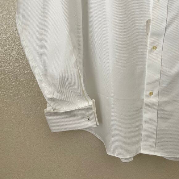 Eton Dress Shirt Mens Size 17.5/44 White Tuxedo Button Up Long Sleeve Cotton NWT - Picture 6 of 15